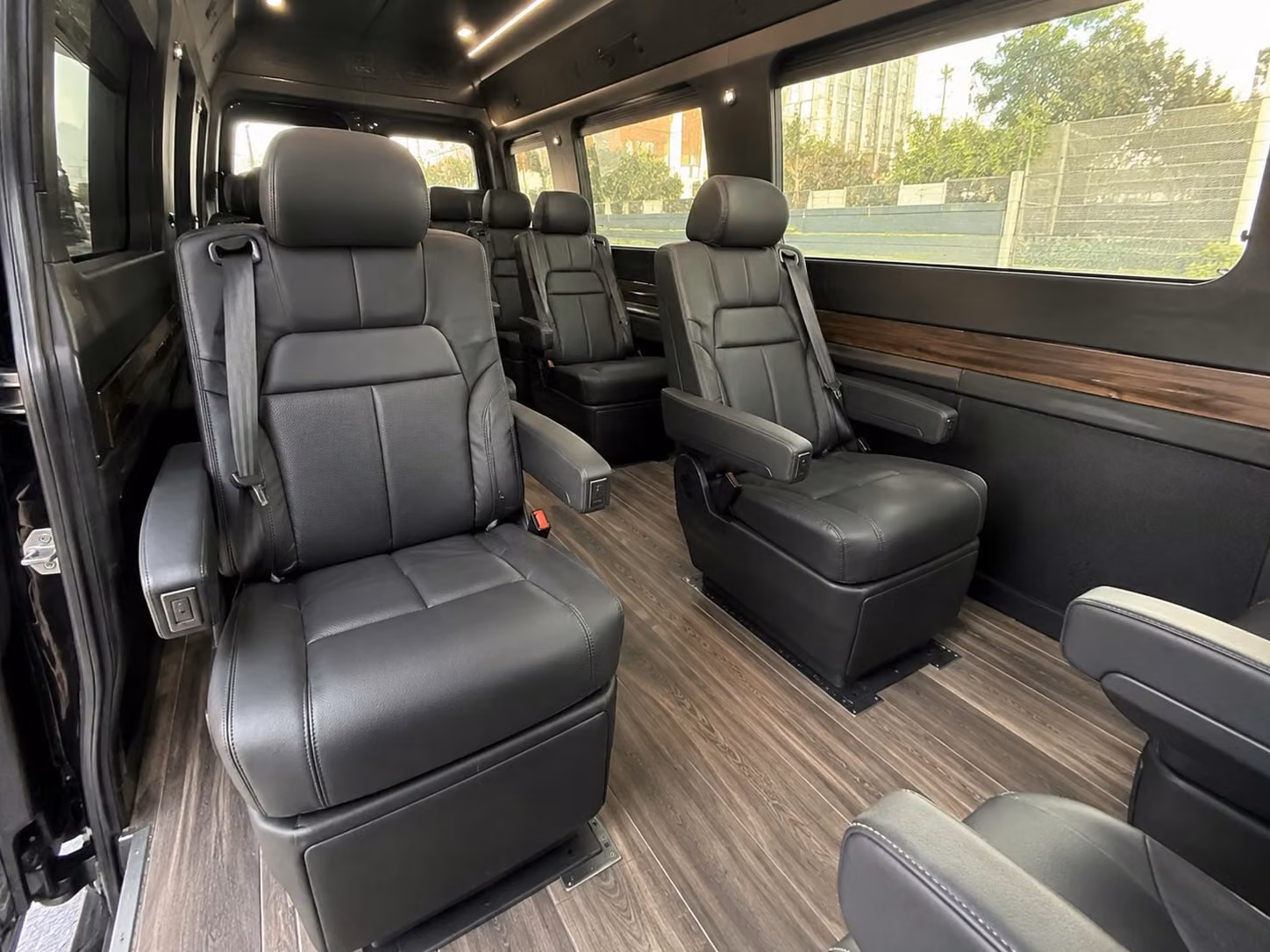 sprinter van with driver inside